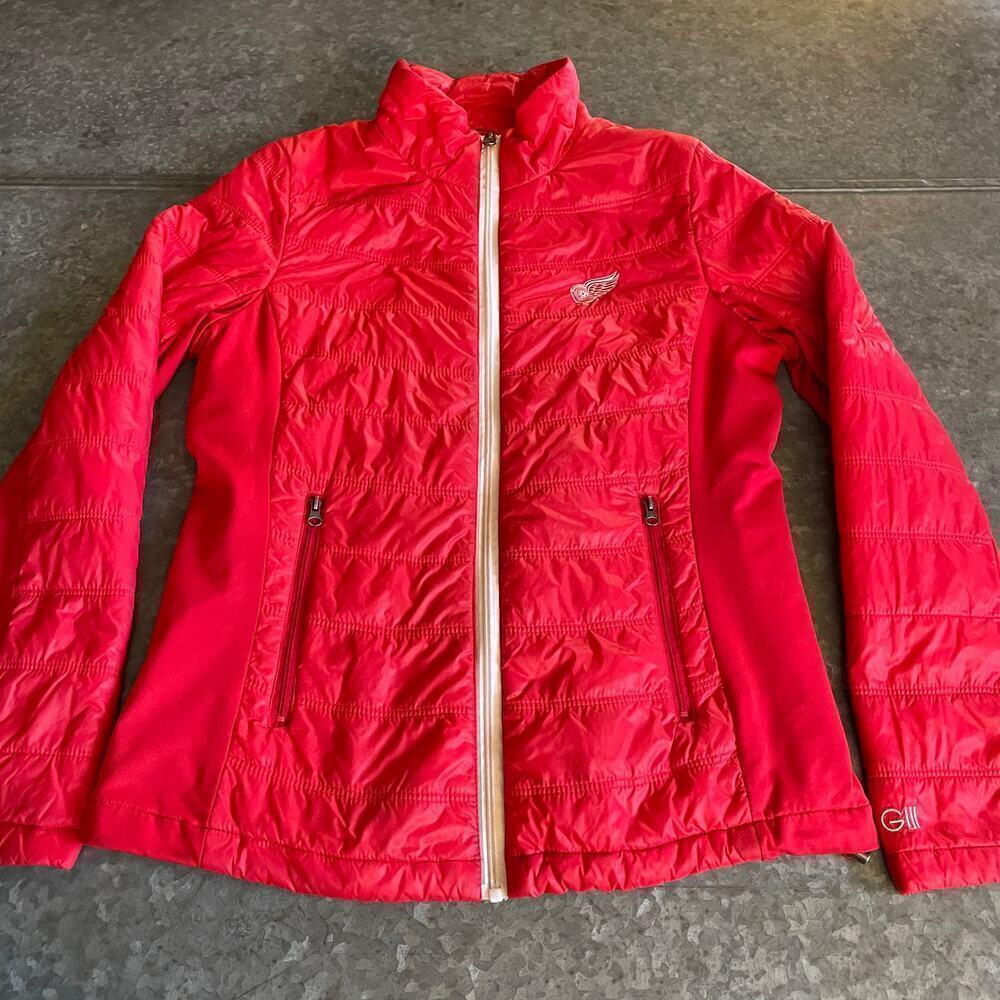 Detroit Red Wings NHL G III Sports Carl Banks Jacket Womens Small Puffer Quilted